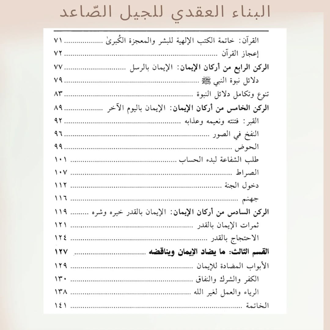Doctrinal Building of the Emerging Generation - البناء العقدي للجيل الصاعد