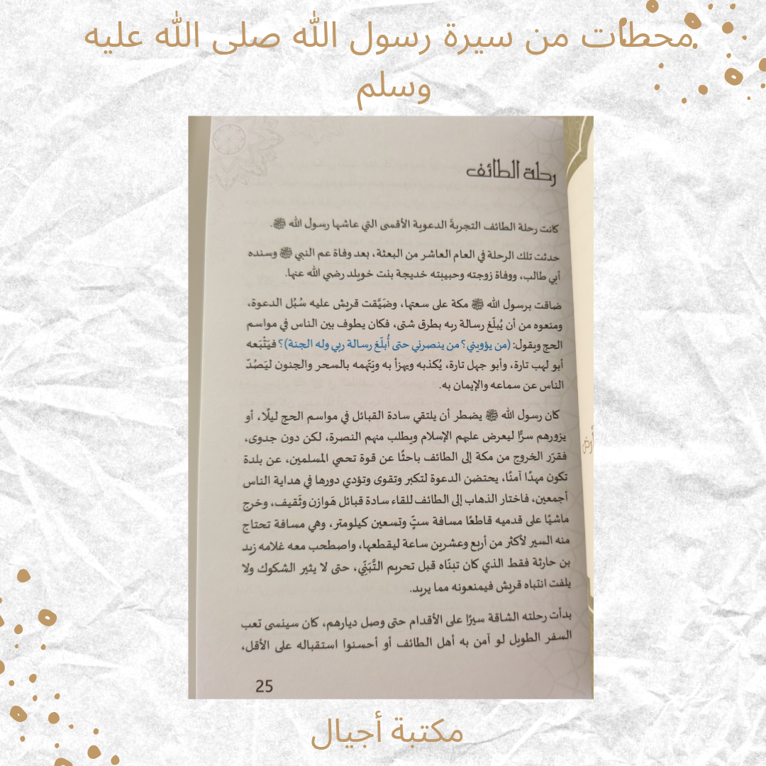 محطات من سيرة الرسول صلى الله عليه وسلم - Milestones from the Prophet's Biography (PBUH)