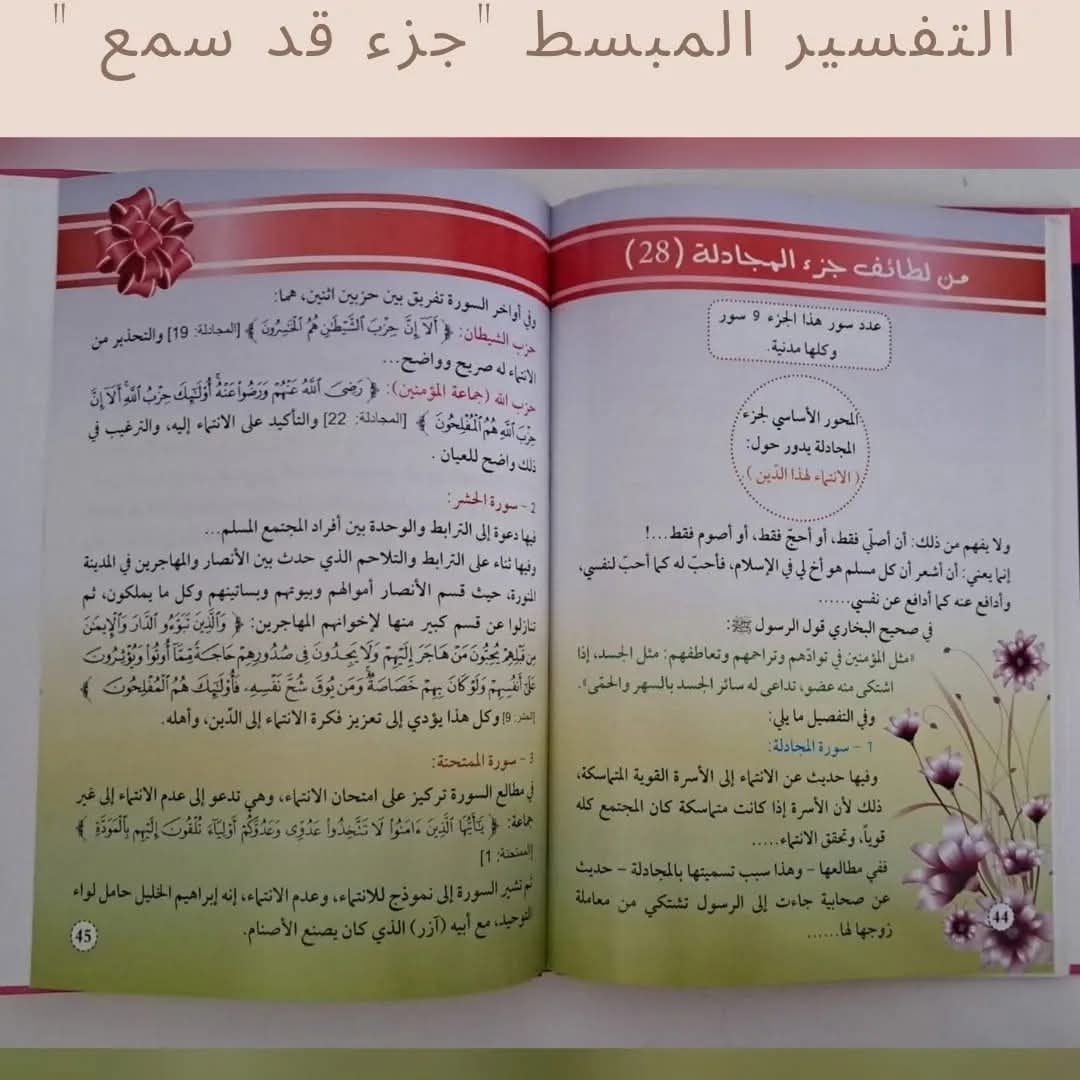 التفسير المبسط جزء قد سمع - Mubasat Tafseer Juz' Kad Samea