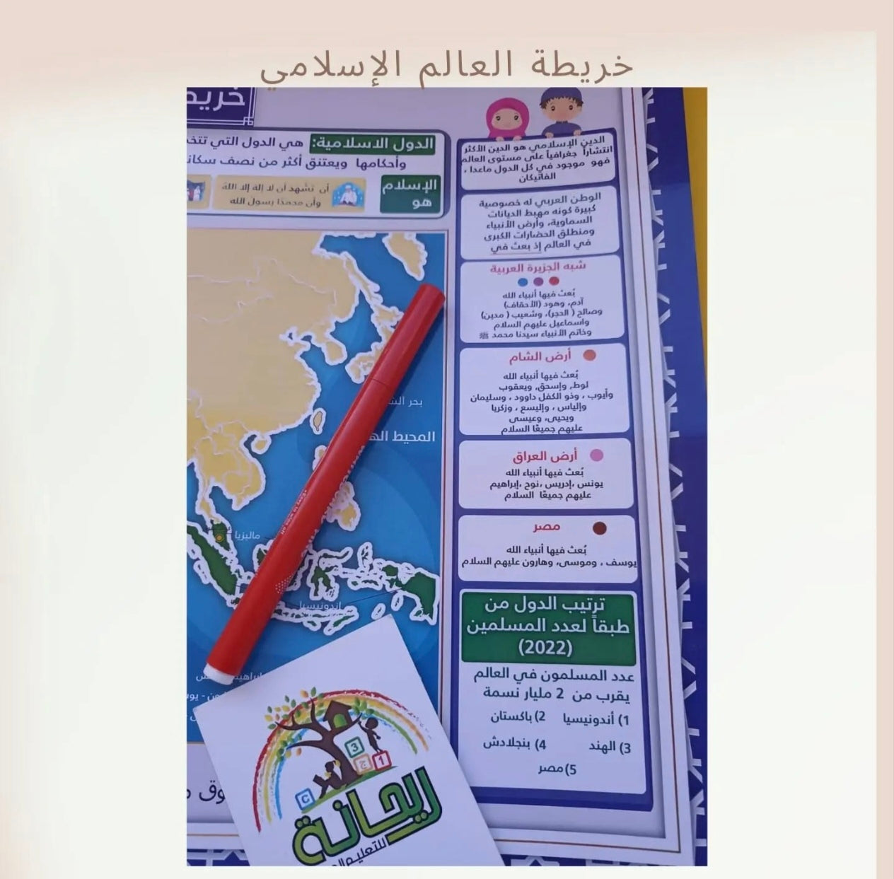 خريطة العالم الإسلامي - Islamic world map (Discount)