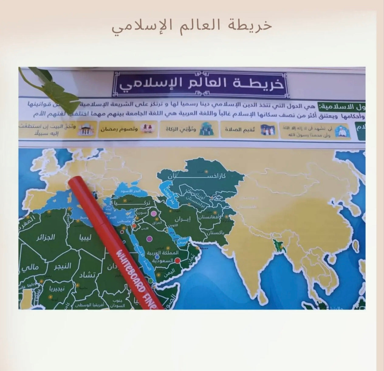 خريطة العالم الإسلامي - Islamic world map (Discount)